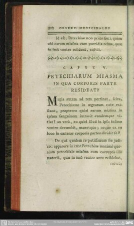 Caput V. Petechiarum Miasma In Qua Corporis Parte Resideat?
