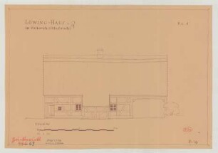 Zäckerick (Kreis Königsberg/Neumark): Löwing-Haus. Ostansicht