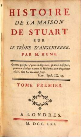 Histoire De La Maison De Stuart Sur Le Trône D'Angleterre, 1