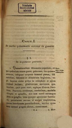 Praxeos medicae universae praecepta, 2,1,1. continens Doctrinam de Morbis Systematis Nevrosi in Genere ...