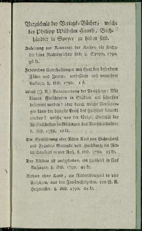 Verzeichnis der Verlags-Bücher,...