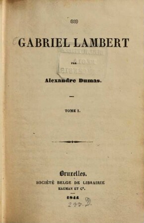 Gabriel Lambert, 1