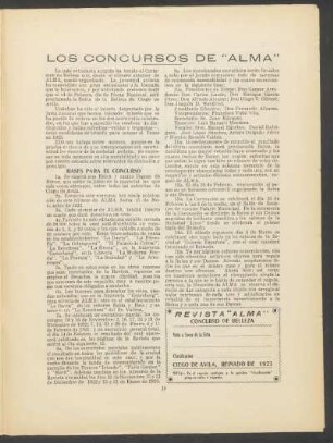 Los concursos de "Alma"