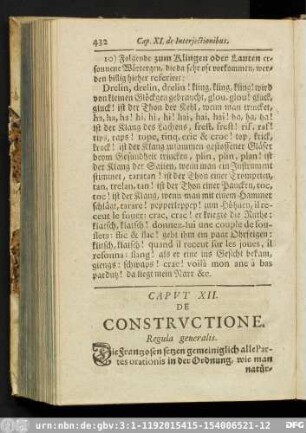 Caput XII. De Constructione.