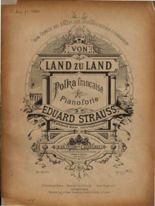 Von Land zu Land : Polka francaise für Pianoforte ; op. 140
