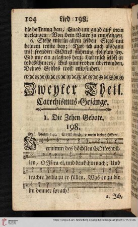 Zweyter Theil: Catechismus-Gesänge