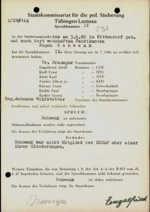 Schwenk, Eugen