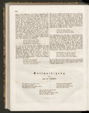 Entschuldigung. Von Aline von Schlichtkrull