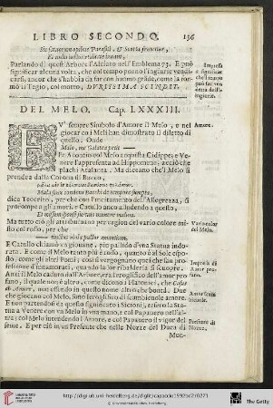 Cap. LXXXIII. Del melo