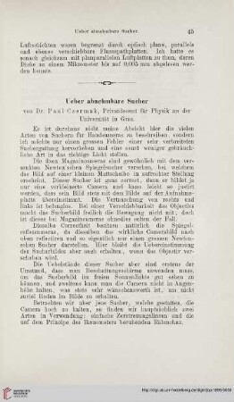 Ueber abnehmbare Sucher