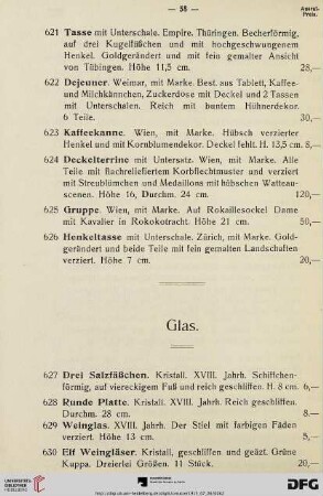 Glas (Nr. 627-671)