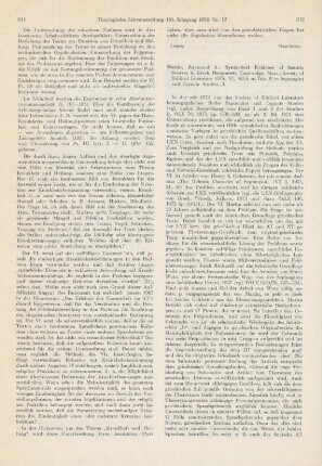 912-914 [Rezension] Martin, Raymond A., Syntactical evidence of Semitic sources in Greek documents