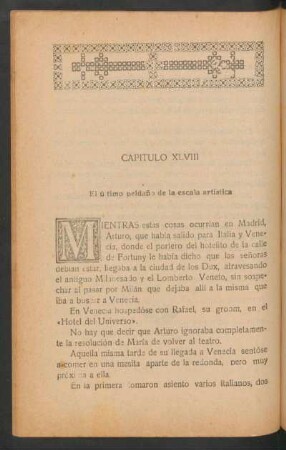 Capítulo XVLIII - El último peldaño de la escala artistica