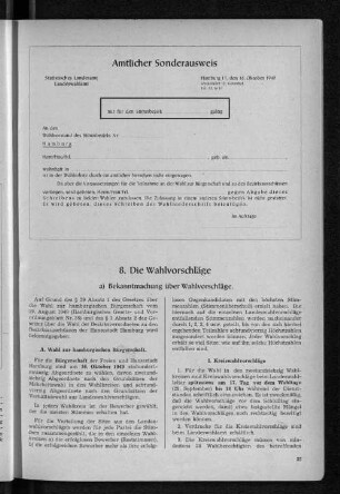 8. Die Wahlvorschläge