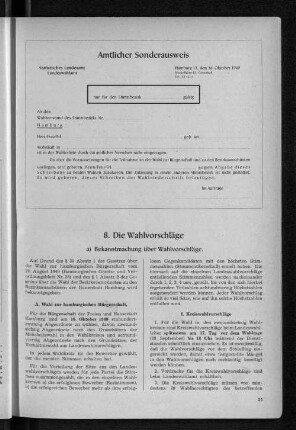 8. Die Wahlvorschläge