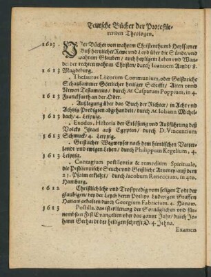 Teutsche Bücher der Protestierenden Theologen.