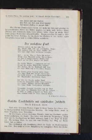 Gedicht: Der verlassene Park.