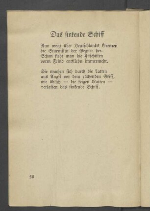 Das sinkende Schiff