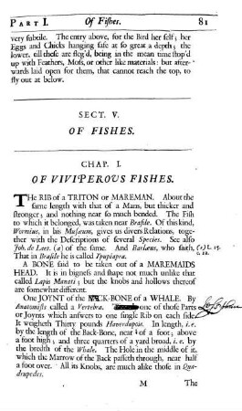 Sect. V. Of Fishes