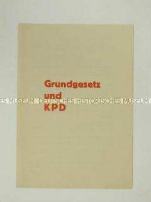 Propagandaflugblatt für die Aufhebung des KPD-Verbotes