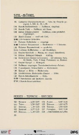 Stil-Möbel (Nr. 99-128)