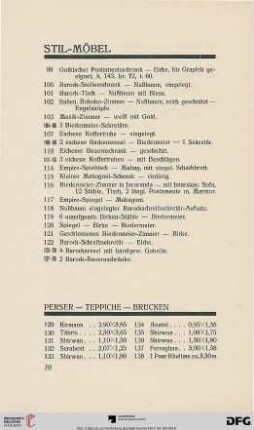 Stil-Möbel (Nr. 99-128)