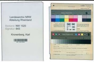 Entnazifizierung Karl Kronenberg , geb. 01.03.1895 (Kioskinhaber)