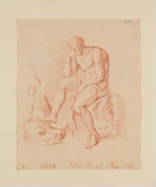 Sitzfigur des Herkules