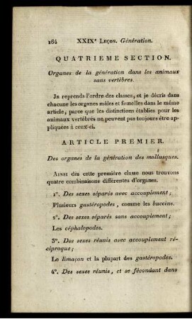Quatrieme Section.