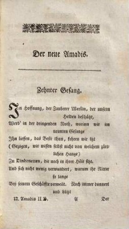 Der Neue Amadis : Ein comisches Gedicht in Achtzehn Gesängen, 2