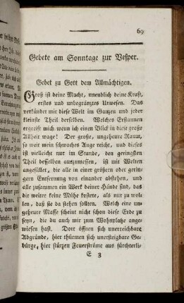 Gebete am Sonntage zur Vesper.