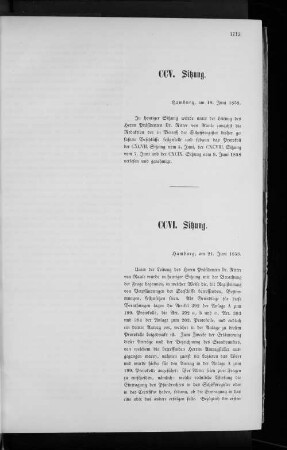 CCV. Sitzung.