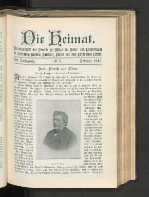 20. Jahrgang. No. 2. Februar 1910.