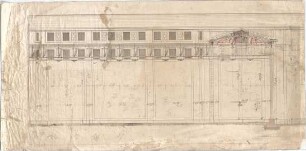 Voit, August von; Fassade - Ansicht m. Schnitt