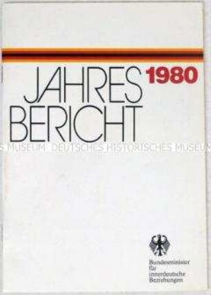 Reich illustrierte Broschüre mit dem Jahresbericht des Bundesministeriums über die innerdeutschen Beziehungen 1980