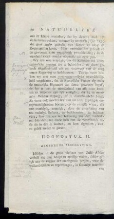 Hoofdstuk. II. Algemeene beschryving