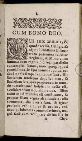 Cum Bono Deo.