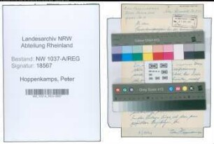 Entnazifizierung Peter Hoppenkamps , geb. 00.00.0000 ()