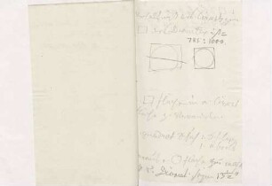 Geometrische Berechnungen von Karoline Luises Hand.
