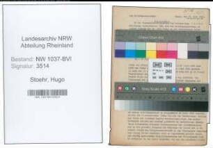 Entnazifizierung Hugo Stoehr , geb. 21.11.1893 (Lehrer)