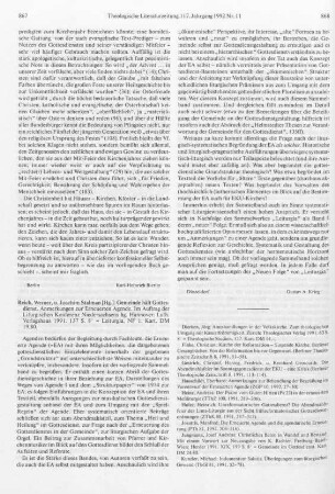 867-868 [Rezension] Gemeinde hält Gottesdienst