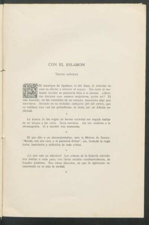 Con el eslabón : (Tercer apéndice)