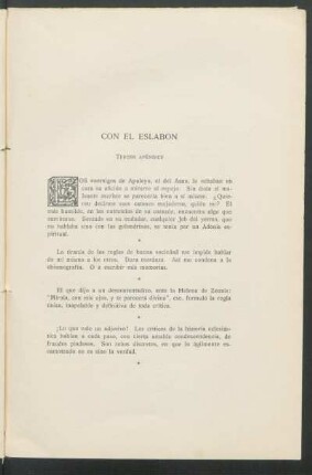 Con el eslabón : (Tercer apéndice)