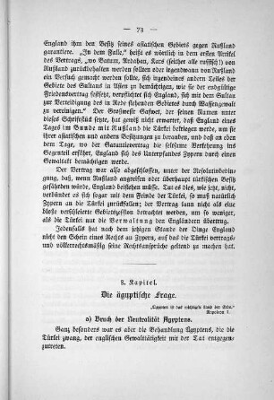 8. Kapitel. Die ägyptische Frage.