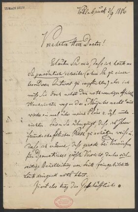 Brief an B. Schott's Söhne : 03.09.1886