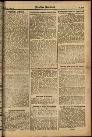 Zweite Ausgabe vom Mittwoch, den 21. Juni 1939.