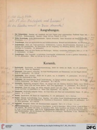 [Keramik, Porzellan, Glas] (Nr. 7-72)
