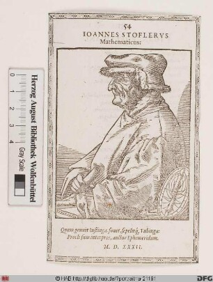 Bildnis Johannes Stöffler (lat. Stoflerus)