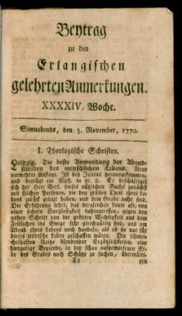 XXXXIV. Woche