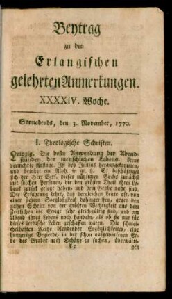 XXXXIV. Woche